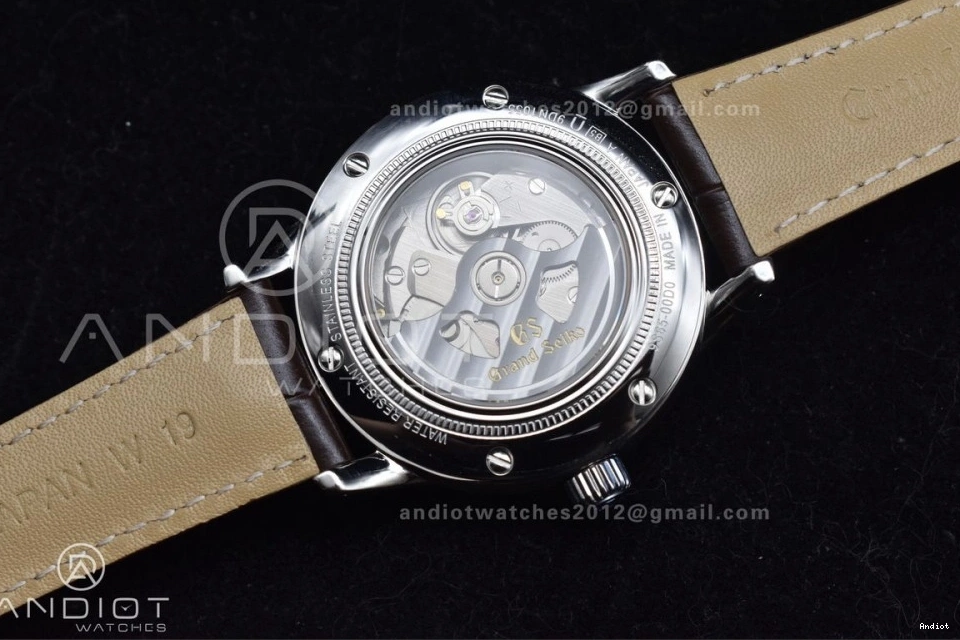 Leather GMT Elegance GSF Brown Best Edition Comfortable 886 Strap Dial Seiko SS on 1:1 Grand Cream NH 0812